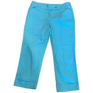 Ann Taylor Seafoam Green/Blue Capri pants, size 2